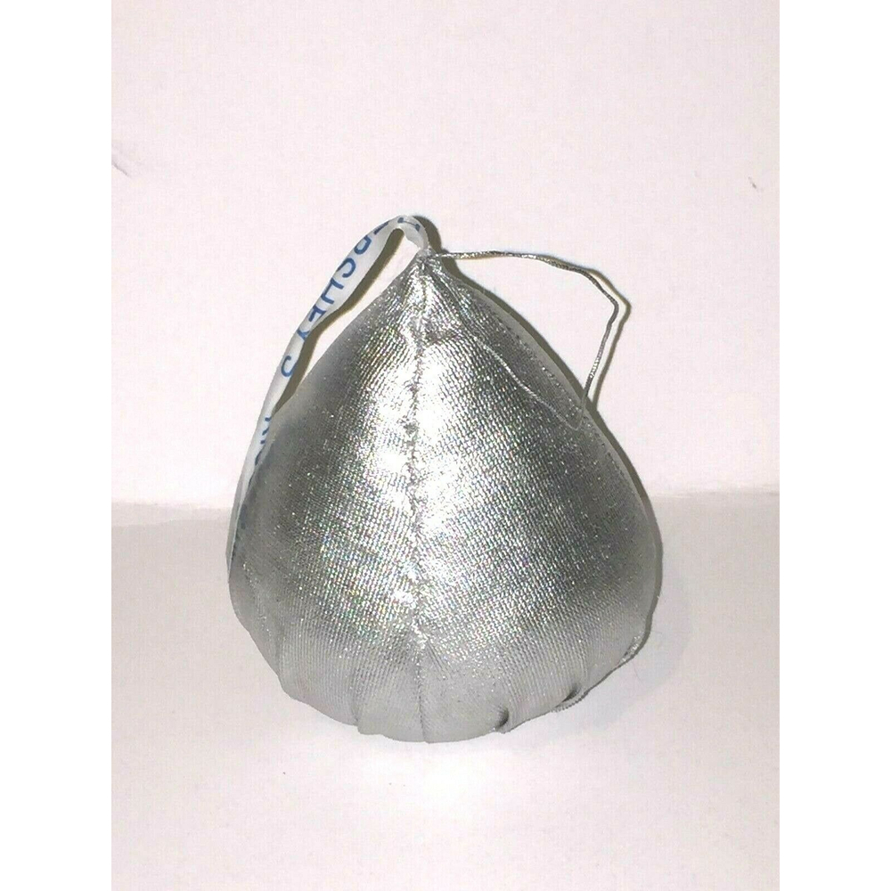 Hersheys Chocolate Kiss Ornament Christmas Plush Silver Stuffed Vintage Original